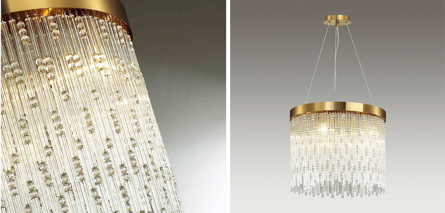 Люстра Hailstorm Rain Kerri Chandelier gold 45 Люстра Hailstorm Rain Kerri Chandelier gold 45 - Loft-Concept в Костроме