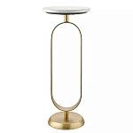 Столик приставной с овальным золотым основанием Oval Gold Base варинант исполнения - 1 | Loft Concept в Костроме