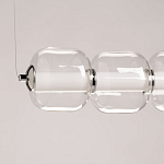 Люстра линейная с 6-ю прозрачными стеклянными плафонами округлой формы HANDLE GRAPE варинант исполнения - 6 | Loft Concept в Костроме