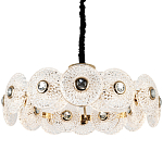 Люстра с декором из круглых рельефных пластин из хрусталя Decorative Glass Discs Chandelier 82 варинант исполнения - 1 | Loft Concept в Костроме