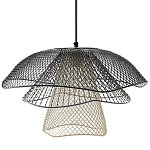Подвесной светильник Black Grey Mesh Lampshade Hanging Lamp варинант исполнения - 1 | Loft Concept в Костроме