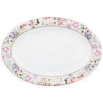 Сервиз столовый из фарфора белый с цветочным принтом на 6 персон 23 предмета Flower Porcelain Collection варинант исполнения - 2 | Loft Concept в Костроме