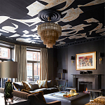 Обои ручная роспись в стиле Арт-деко Symphony Original colourway on Flint silk dupion варинант исполнения - 3 | Loft Concept в Костроме