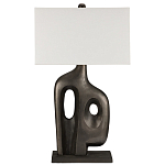 Настольная лампа с прямоугольным тканевым абажуром на фигурном каркасе Brutilist  варинант исполнения - 4 | Loft Concept в Костроме