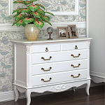 Комод белый из массива бука в стиле прованс White Provence варинант исполнения - 4 | Loft Concept в Костроме