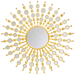 Зеркало-солнце в раме из металла с золотыми с лучами Rays of Peace варинант исполнения - 1 | Loft Concept в Костроме