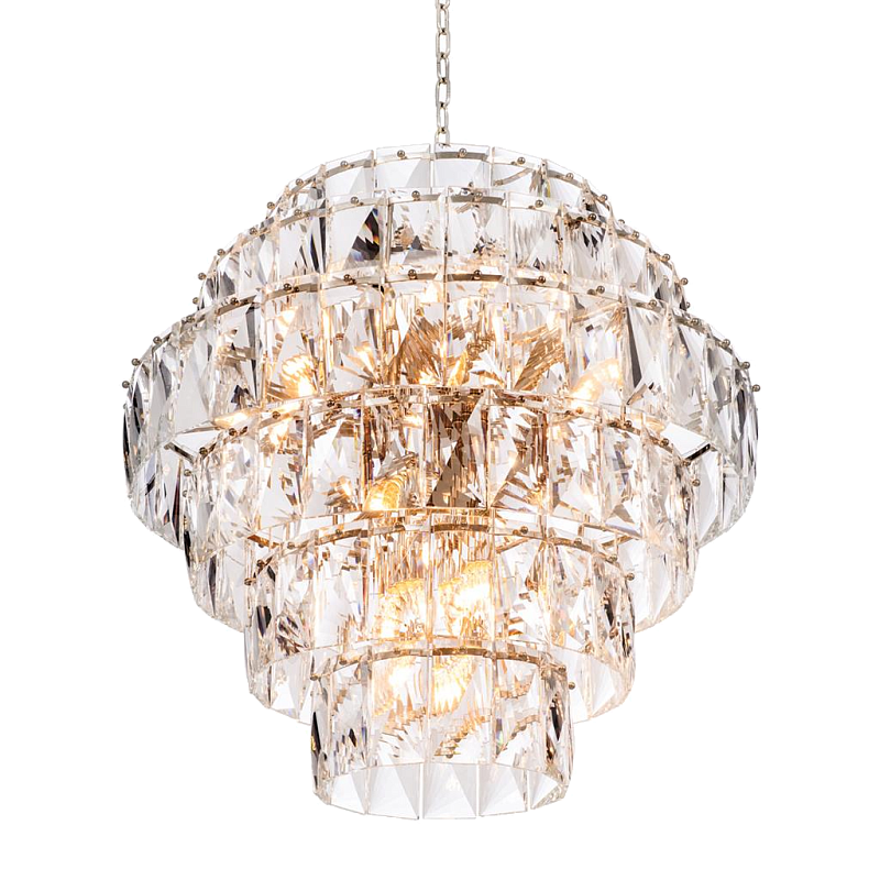 Люстра Chandelier Amazone L Никель Прозрачный Люстра Chandelier Amazone L Никель Прозрачный в Костроме | Loft Concept