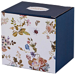Кружка белая из фарфора с рисунком цветов 400 мл Garden Whisper Porcelain Set  варинант исполнения - 2 | Loft Concept в Костроме
