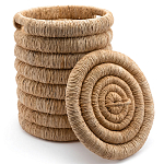 Плетеная корзина с крышкой из плетеного бананового дерева Zuwena Wicker Basket варинант исполнения - 3 | Loft Concept в Костроме