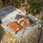 Подушка декоративная с геометрическим узором и плетенными вставками Divine Abstractions варинант исполнения - 5 | Loft Concept в Костроме