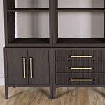 Модульный стеллаж Primo из трех составных элементов Темный орех варинант исполнения - 6 | Loft Concept в Костроме