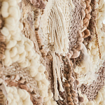 Овальный Современный Гобелен Абстракция в бежевых тонах Shallow варинант исполнения - 3 | Loft Concept в Костроме