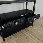 Стеллаж с двумя ящиками Elsa Dreams Black варинант исполнения - 3 | Loft Concept в Костроме