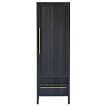 Узкий Шкаф Primo с 2 выдвижными ящиками Черный дуб варинант исполнения - 1 | Loft Concept в Костроме