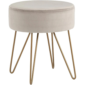 Пуф бежевый велюр Elegant Juliet  