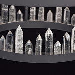 Люстра с двумя кольцами черного цвета с хрустальными элементами QUARTZ CRYSTAL варинант исполнения - 11 | Loft Concept в Костроме