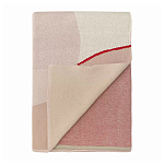 Плед из хлопка бежевого цвета с абстрактным принтом Elysian Flow Peach варинант исполнения - 5 | Loft Concept в Костроме