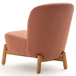 Кресло на деревянных ножках Olguin Pink Chair варинант исполнения - 4 | Loft Concept в Костроме