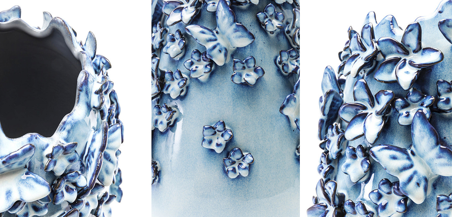 Ваза Blue & white Butterflies vase Ваза Blue & white Butterflies vase - Loft-Concept в Костроме