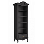 Стеллаж черный узкий из массива бука с 5-ю полками Black Provence варинант исполнения - 1 | Loft Concept в Костроме