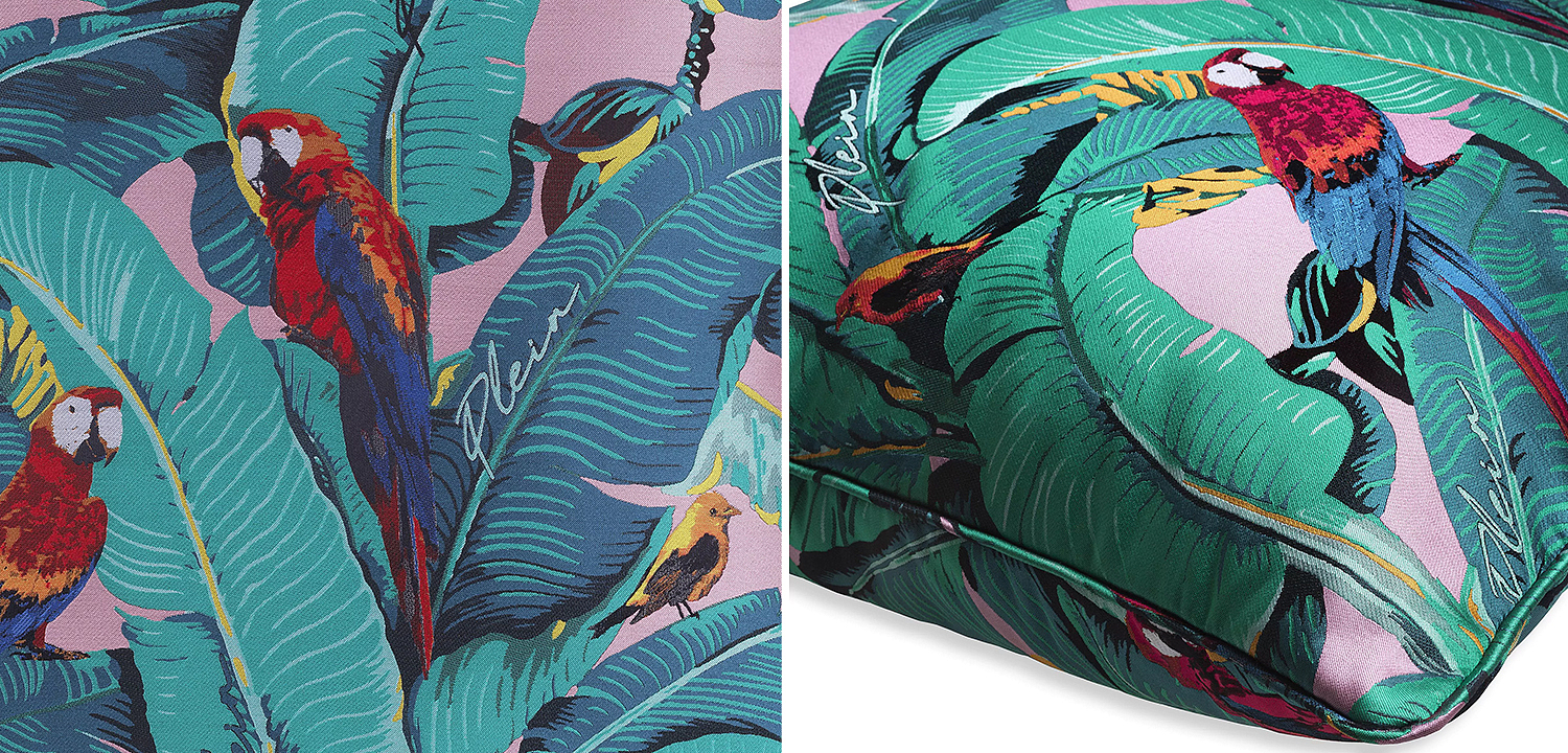 Подушка Philipp Plein Cushion Parrot 70 x 70 Подушка Philipp Plein Cushion Parrot 70 x 70 - Loft-Concept в Костроме