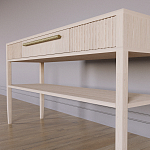 Дизайнерская Консоль с полкой и ящиком Primo Светлый дуб варинант исполнения - 4 | Loft Concept в Костроме