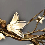 Люстра в виде золотой ветки с цветами Glass Flower Pendant Light варинант исполнения - 9 | Loft Concept в Костроме