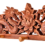 Панно-вешалка из дерева драконы Panel With Animals варинант исполнения - 2 | Loft Concept в Костроме