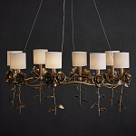 Люстра с каркасом в виде цветков розы и тканевыми абажурами Flowers and Fox Roses варинант исполнения - 4 | Loft Concept в Костроме