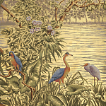 Обои ручная роспись Le Brésil Amarelo Deep Rich Gold варинант исполнения - 1 | Loft Concept в Костроме