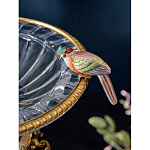 Чаша стеклянная с фигурками разноцветных попугаев на ободке 41 Eden Garden варинант исполнения - 4 | Loft Concept в Костроме