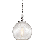 Подвесной светильник с прозрачным стеклянным плафоном в форме шара в современном стиле на цепи Feiss варинант исполнения - 1 | Loft Concept в Костроме