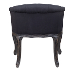 Кресло низкое в стиле прованс Черный Лен Louis French Armchair  варинант исполнения - 3 | Loft Concept в Костроме