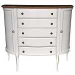 Комод полукруглый с ящиками и дверцами в стиле прованс Montmartre Provence Chest of Drawers варинант исполнения - 1 | Loft Concept в Костроме