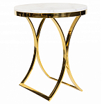 Кофейный столик на подстолье золотого цвета Noelle варинант исполнения - 1 | Loft Concept в Костроме