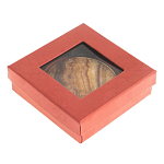 Зеркало карманное складное круглое из натурального камня Оникс в подарочной упаковке Gold Stone Mirrors варинант исполнения - 4 | Loft Concept в Костроме