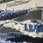 Современное ткачество гобелен в синих оттенках Blue Undine II варинант исполнения - 2 | Loft Concept в Костроме