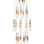 Люстра с прямоугольными плафонами из хрусталя Esme Rectangular Crystal Gold Chandelier варинант исполнения - 4 | Loft Concept в Костроме