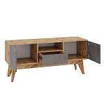 ТВ-тумба с фасадом цвета серый бетон Grace of Furniture  варинант исполнения - 3 | Loft Concept в Костроме