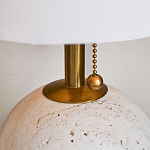 Настольная лампа на круглом основании из натурального камня Bartolomeo варинант исполнения - 2 | Loft Concept в Костроме