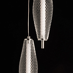 Люстра круглая каскадня с 5-ю плафонами из металлической сетки Mesh Lampshade Lighting варинант исполнения - 8 | Loft Concept в Костроме