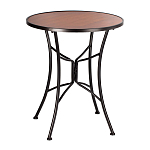 Столик приставной с круглой столешницей на металлическом черном основании Scenical Table варинант исполнения - 1 | Loft Concept в Костроме