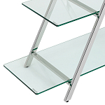 Стеллаж со стеклянными полками на стальном каркасе X-ray варинант исполнения - 5 | Loft Concept в Костроме