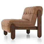 Кресло с деревянным каркасом и обивкой из кожи Medieval Furniture варинант исполнения - 1 | Loft Concept в Костроме