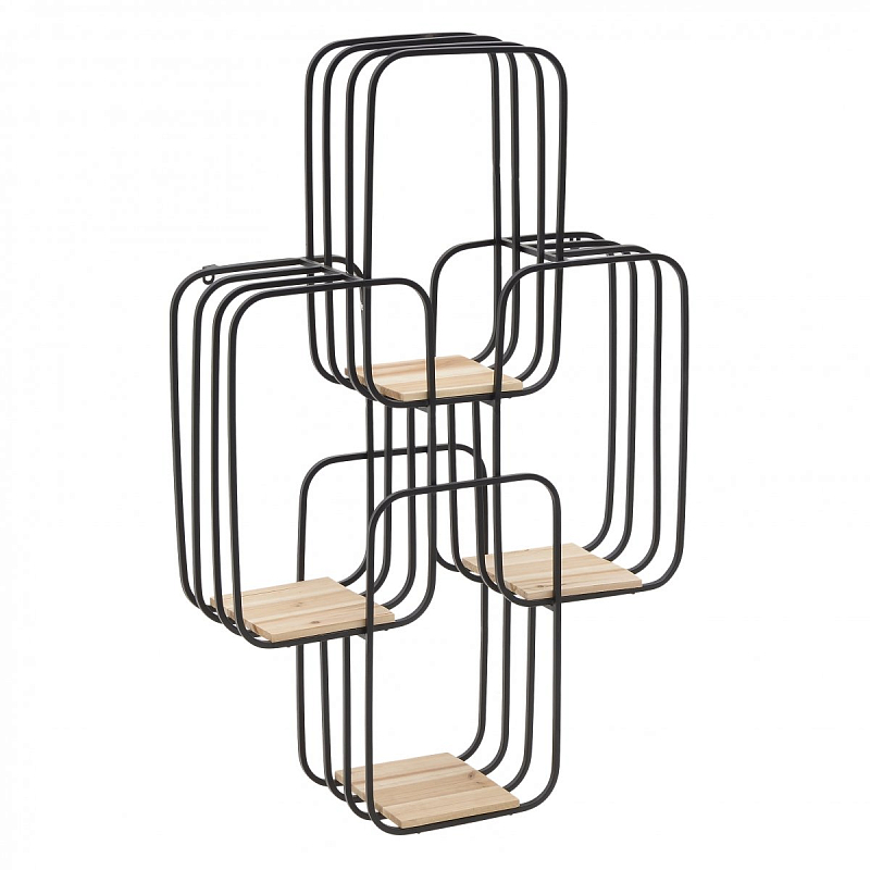 Полка Parallel Lines Ovals Черный Бежевый Полка Parallel Lines Ovals Черный Бежевый в Костроме | Loft Concept