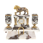 Настольный письменный набор из мрамора с декором в виде льва в подарочной упаковке Marble Accessory варинант исполнения - 1 | Loft Concept в Костроме