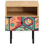 Прикроватная тумба с изображением на ящике Elise Nightstand варинант исполнения - 17 | Loft Concept в Костроме