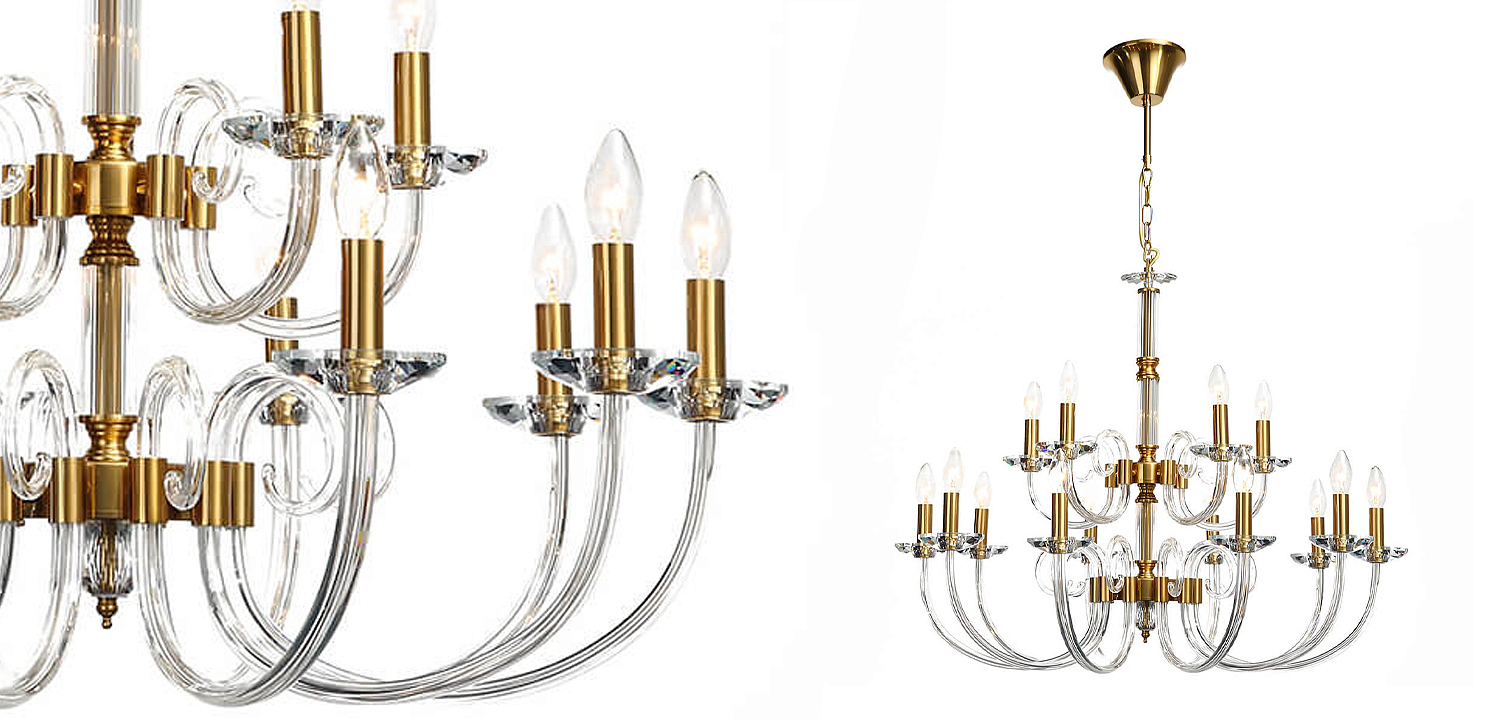 Люстра Twisted Glass Candles Chandelier 15 Люстра Twisted Glass Candles Chandelier 15 - Loft-Concept в Костроме