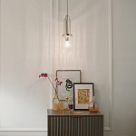 Подвесной светильник с прозрачным рифленым цилиндрическим плафоном Kichler варинант исполнения - 14 | Loft Concept в Костроме