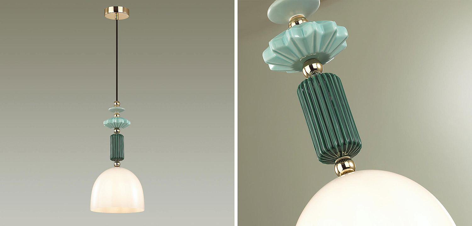 Подвесной светильник Iris hanging lamp green Подвесной светильник Iris hanging lamp green - Loft-Concept в Костроме